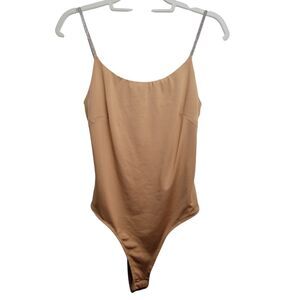 Iris Tan Gem Straps Thong Bodysuit Size Small